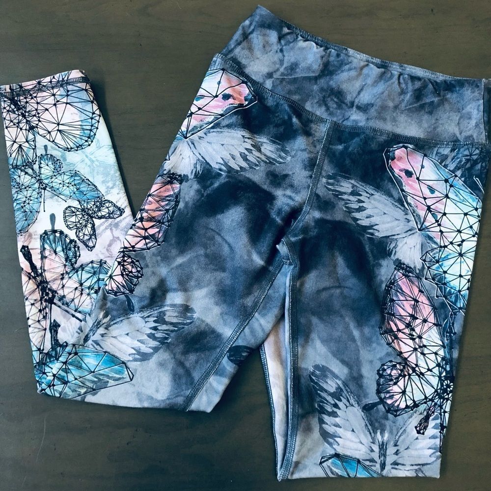 Butterfly Evolution & Creation Active Athletic Leggings XS